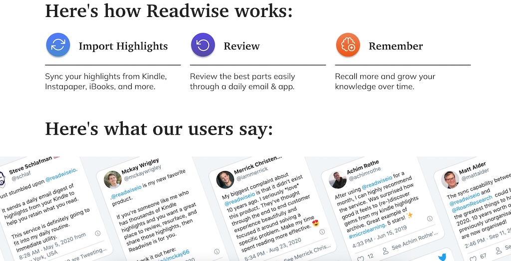 Readwise Screenshot