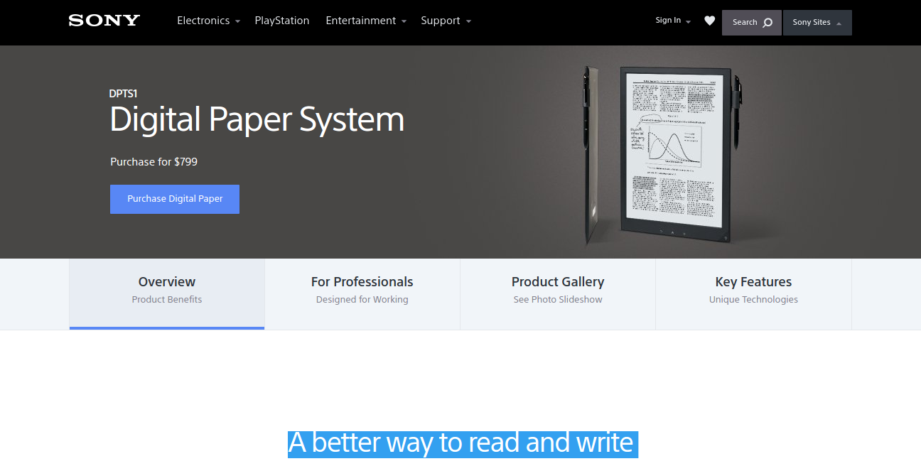 Sony Digital Paper | PitchWall